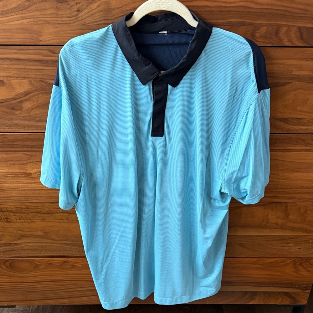 lululemon athletica Light Blue Polo with Black Trim